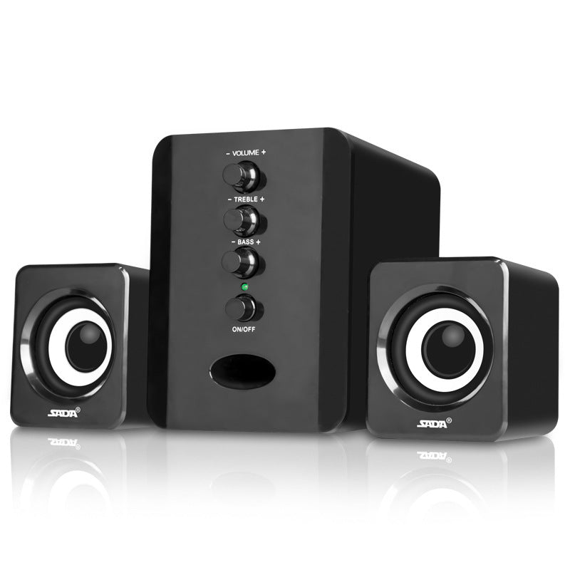 SADA D-202 Portable Home Speaker, Laptop Speaker, USB-Powered Active Desktop Subwoofer