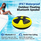 Cyboris Waterproof Pool Float Bluetooth Speaker with TWS, Outdoor Hands-Free Calling, Subwoofer, and Dual Speakers