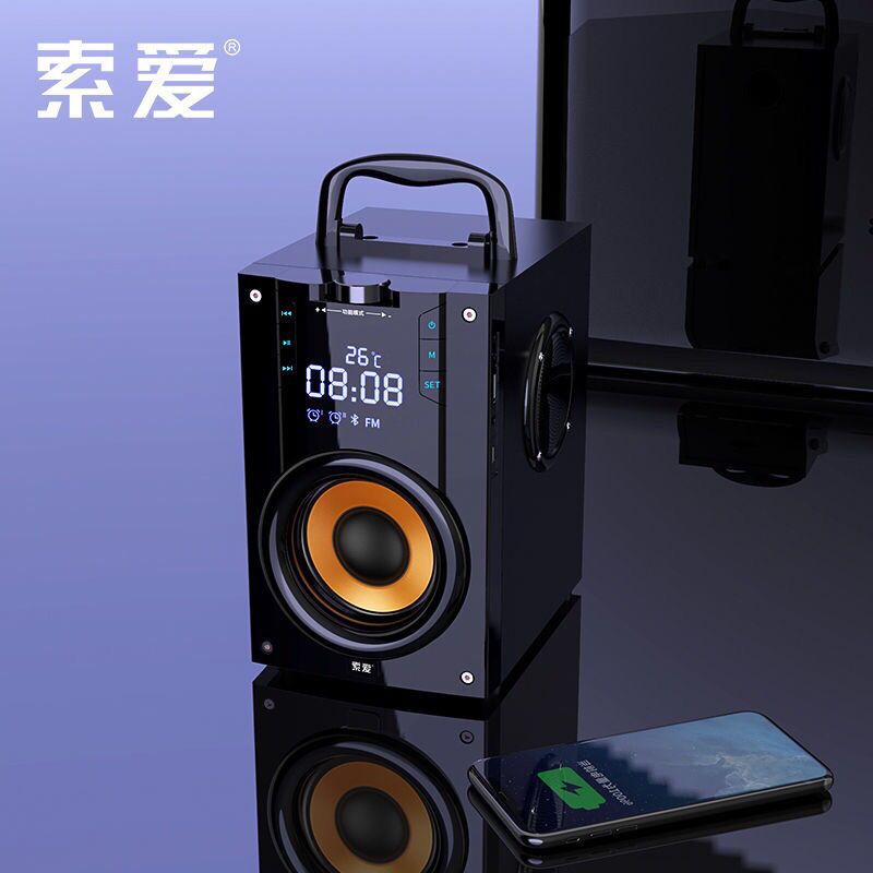 Sony Q22 Wireless Bluetooth Speaker with High-Power Subwoofer—Perfect for Singing, Square Dancing, Small Computers, Karaoke, and Payment Systems