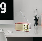 FM Radio with Bluetooth Retro Bluetooth Speaker Vintage Radio with SD/USB