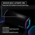 Sony ULT Field 5 Wireless Portable Bluetooth Speaker, IP67 Waterproof, and