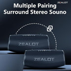 ZEALOT 80W Portable Bluetooth Speaker, Stereo Sound