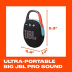 JBL Clip 5 - Ultra-Portable, Waterproof & Dustproof Bluetooth Speaker, Big Pro