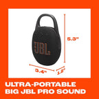 JBL Clip 5 - Ultra-Portable, Waterproof & Dustproof Bluetooth Speaker, Big Pro