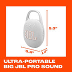 JBL Clip 5 - Ultra-Portable, Waterproof & Dustproof Bluetooth Speaker, Big Pro
