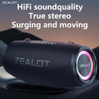 ZEALOT 80W Portable Bluetooth Speaker, Stereo Sound