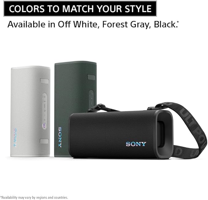 Sony ULT Field 3 Wireless Portable Bluetooth Speaker, IP67 Waterproof, and