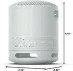 Sony SRSXB100/H Portable Mp3 Player Wireless Speaker Systems Light Gray