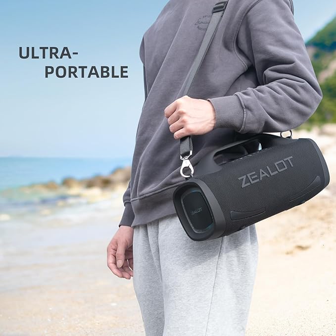 ZEALOT Bluetooth Speaker, 110W Peak Booming Sound Speakers Wireless, Dual
