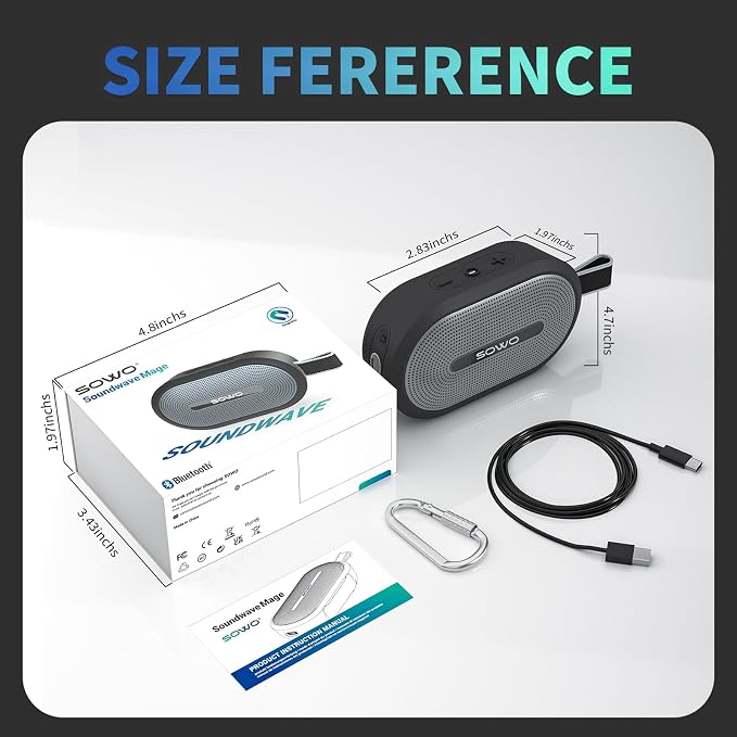 SOWO Wireless Portable Small Speaker, Ultra Magnetic Bluetooth Speaker