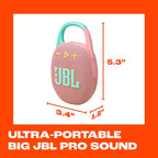JBL Clip 5 - Ultra-Portable, Waterproof & Dustproof Bluetooth Speaker, Big Pro