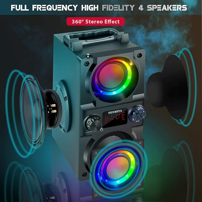 Bluetooth Speaker, 40W Portable Wireless Speaker