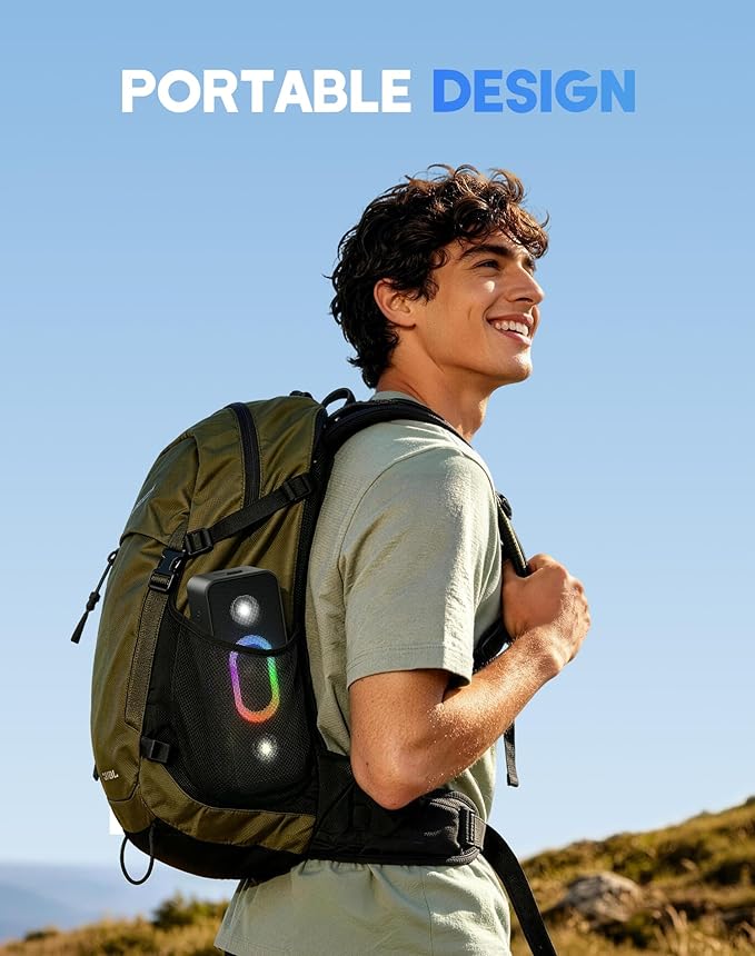 OHAYO Bluetooth Speaker, Wireless Portable Outdoor Speakers, Bold Sound and