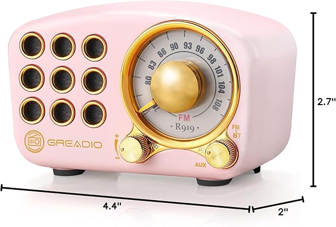 Retro Bluetooth Speaker, Vintage Radio-Greadio FM Radio