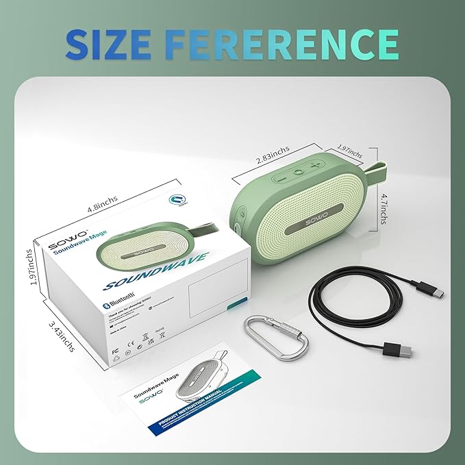 SOWO Wireless Portable Small Speaker, Ultra Magnetic Bluetooth Speaker