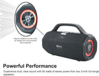 Rockville SONIC-50L Portable Bluetooth Speaker, 50W Stereo Sound, Dual LED Rings