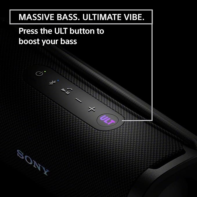 Sony ULT Field 1 Waterproof Portable Bluetooth Speaker, Enhanced Bass, 12h
