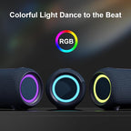 Passau Portable Bluetooth Speakers 40W Peak Loud Stereo Sound, Passive