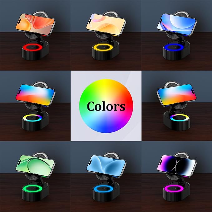 Wireless Induction Audio Bluetooth Speaker 5in1 Phone Holder Emergency