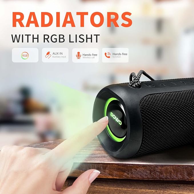 Wireless Portable Speaker, IPX7 Waterproof Bluetooth Speaker, 25W Loud Stereo