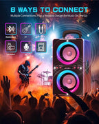 Bluetooth Speaker, 200W Loud Stereo