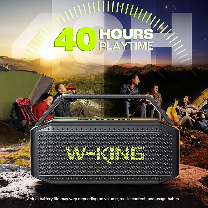 W-KING Portable Loud Bluetooth Speaker Wireless, 100W Max IPX6 Waterproof