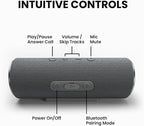 Cleer Scene Wireless Bluetooth Speaker, Stereo Wireless Pairing, Waterproof IPX7