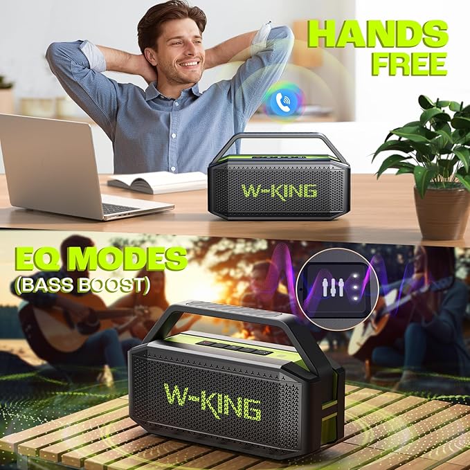 W-KING Portable Loud Bluetooth Speaker Wireless, 100W Max IPX6 Waterproof