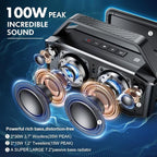 W-KING Portable Loud Bluetooth Speaker, 100W Max Waterproof Outdoor Speakers