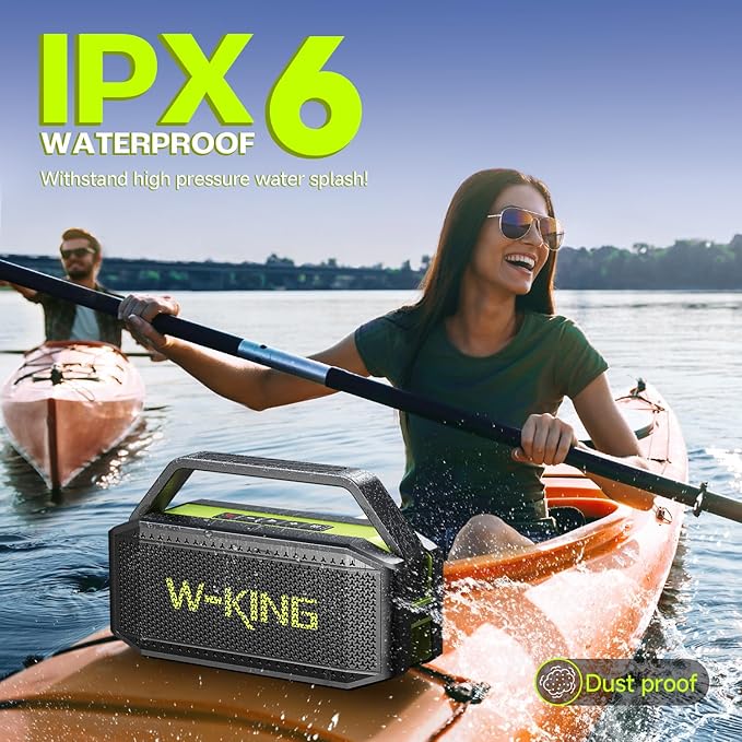 W-KING Portable Loud Bluetooth Speaker Wireless, 100W Max IPX6 Waterproof