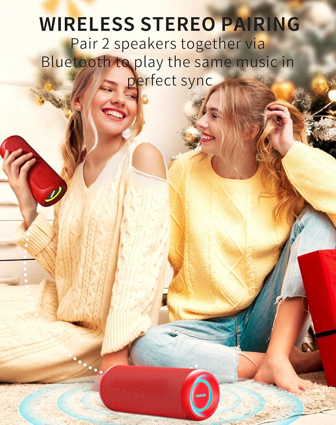 SOWO Portable Bluetooth Speaker, Waterproof IPX7, 25W Loud Wirelss Speaker