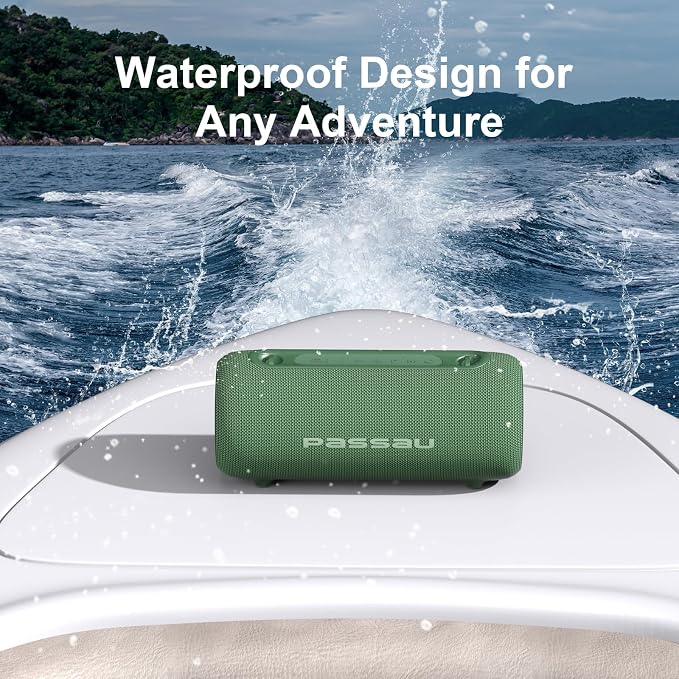 Passau Portable Bluetooth Speakers 40W Peak Loud Stereo Sound, Passive