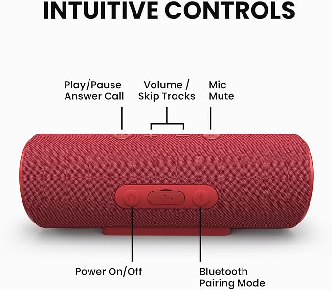 Cleer Scene Portable Bluetooth Speaker, IPX7 Waterproof, Powerful Sound and