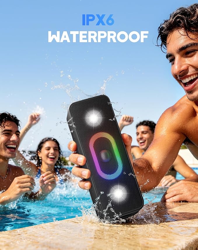 OHAYO Bluetooth Speaker, Wireless Portable Outdoor Speakers, Bold Sound and