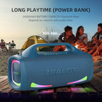 ZEALOT Bluetooth Speaker, 110W Peak Booming Sound Speakers Wireless, Dual