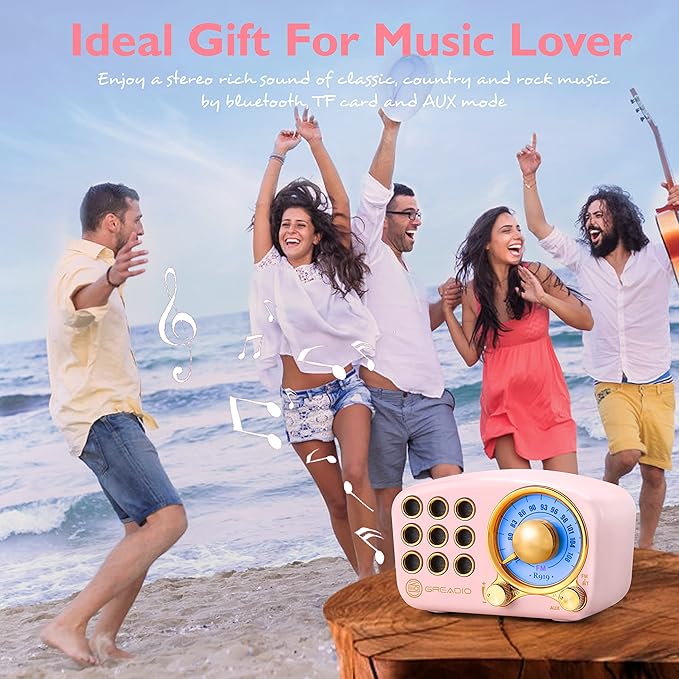 Retro Bluetooth Speaker, Vintage Radio-Greadio FM Radio