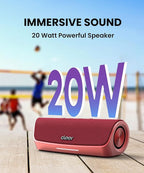 Cleer Scene Wireless Bluetooth Speaker, Stereo Wireless Pairing, Waterproof IPX7