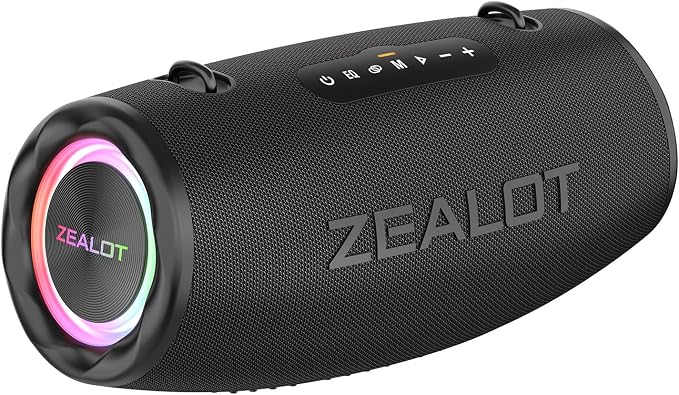 ZEALOT 80W Portable Bluetooth Speaker, Stereo Sound
