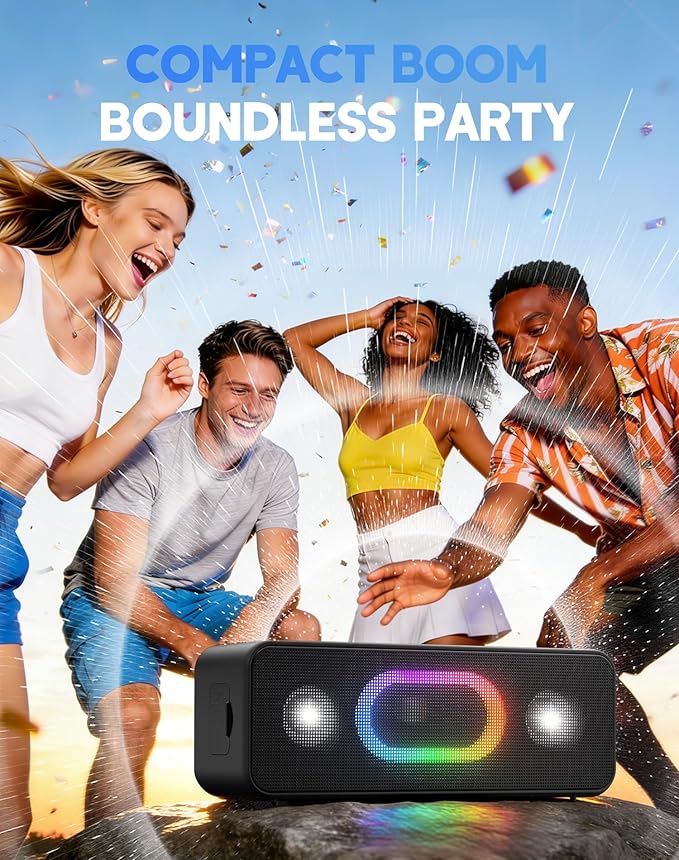 OHAYO Bluetooth Speaker, Wireless Portable Outdoor Speakers, Bold Sound and