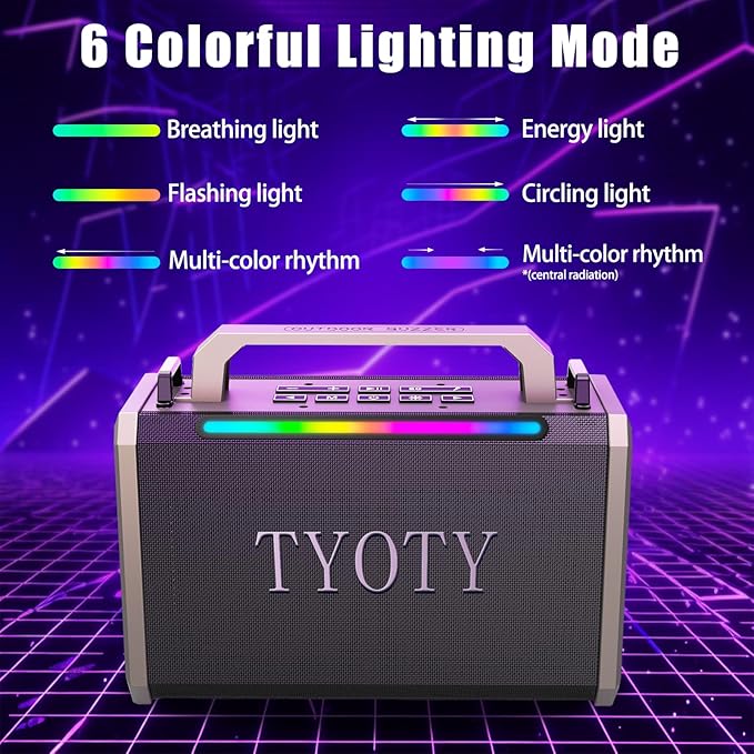 Portable Bluetooth Speaker 80W Loud Wireless Outdoor Stereo Sound Deep Bass