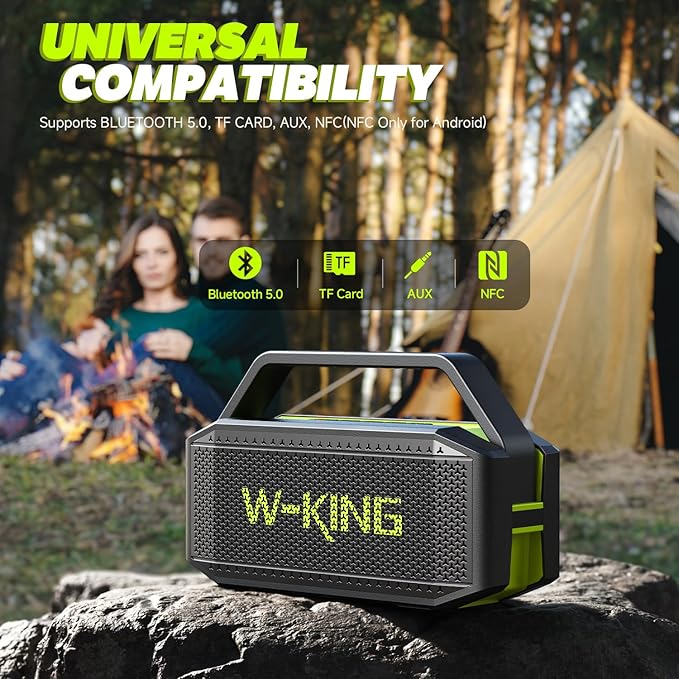 W-KING Portable Loud Bluetooth Speaker Wireless, 100W Max IPX6 Waterproof