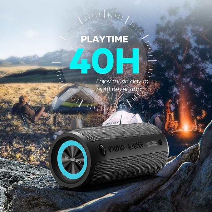 Bluetooth Speaker IPX6 Waterproof.Musibaby M88pro
