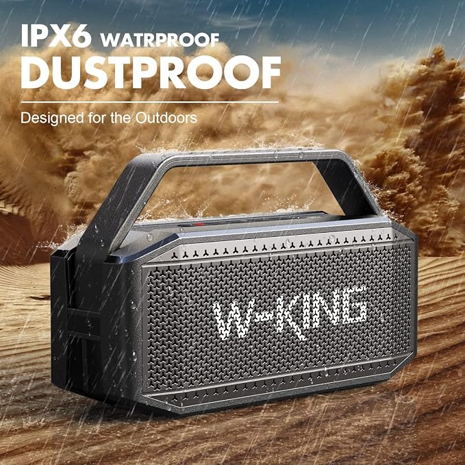 W-KING Portable Loud Bluetooth Speaker, 100W Max Waterproof Outdoor Speakers