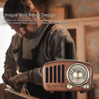 Vintage Radio Retro Bluetooth Speaker- Greadio Walnut Wooden FM Radio