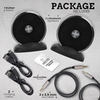 Bluetooth Speaker Set: Wireless Stereo Dual Pairing Portable Twin TWS System