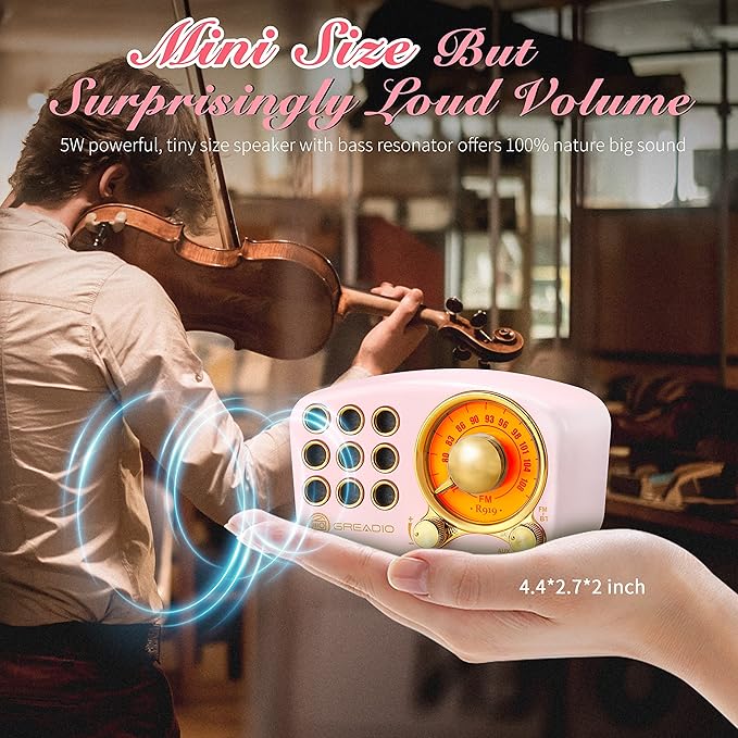 Retro Bluetooth Speaker, Vintage Radio-Greadio FM Radio