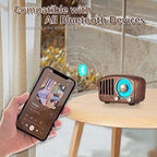 Vintage Radio Retro Bluetooth Speaker- Greadio Walnut Wooden FM Radio