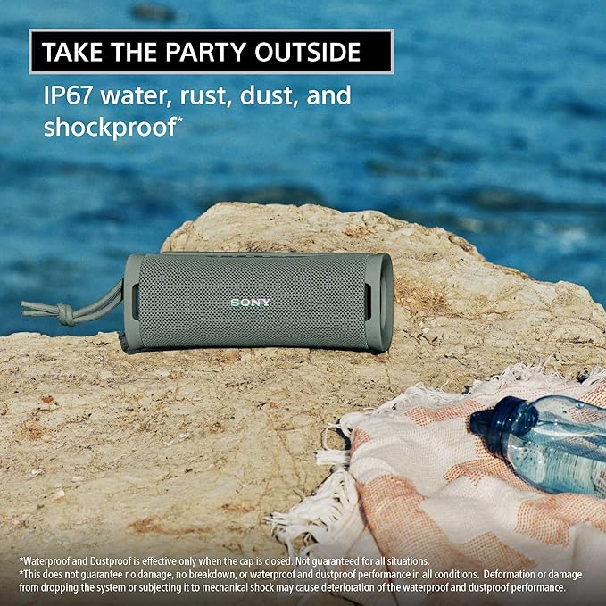 Sony ULT Field 1 Waterproof Portable Bluetooth Speaker, Enhanced Bass, 12h