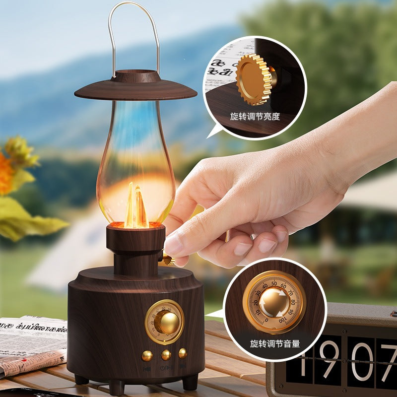 New Cross-Border Kerosene Lamp-Style Bluetooth Speaker: Retro Desktop Bluetooth Speaker, Portable Outdoor Camping Ambience Light Speaker