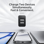 5V2A Dual-Port U.S.-Standard UL-Certified Charger, FCC-Certified Dual-USB Phone Charger, Multi-Port and Dual-Port Plugs